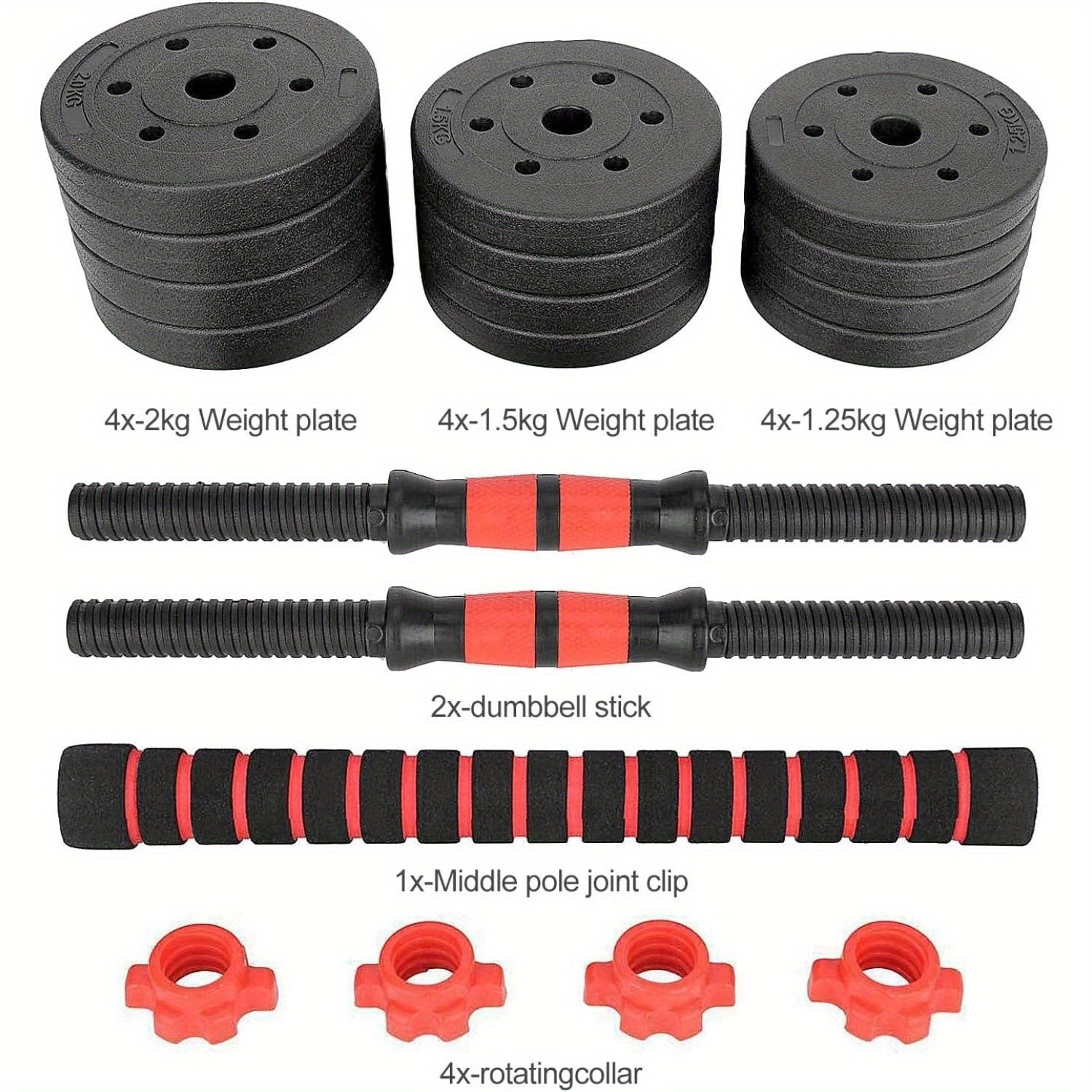 ZenStrength 2-in-1 Dumbbell & Barbell Set – 20kg Adjustable Weights