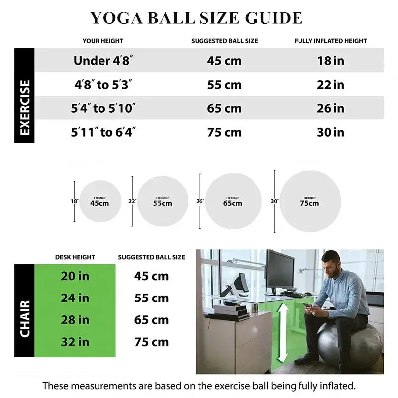 Zenployee Balance Ball – For Yoga, Pilates & Home Fitness