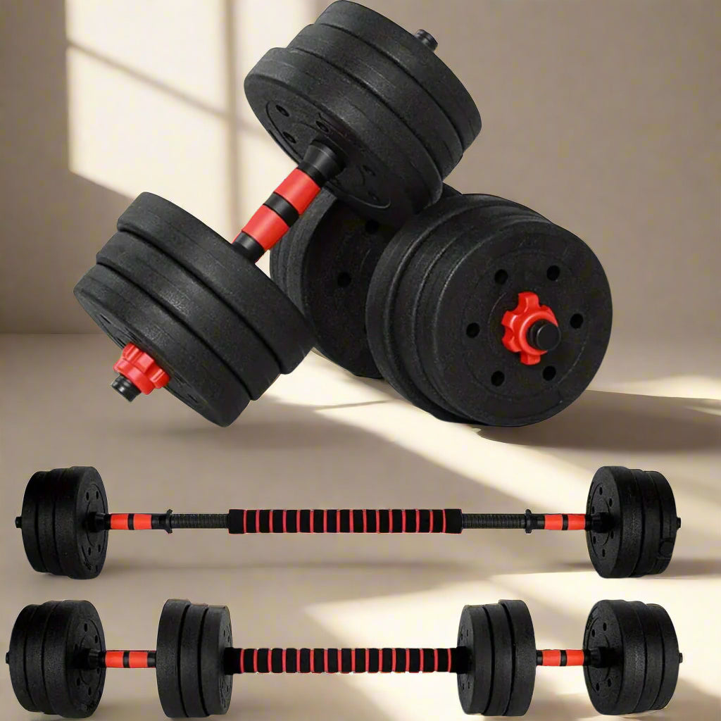 ZenStrength 2-in-1 Dumbbell & Barbell Set – 20kg Adjustable Weights