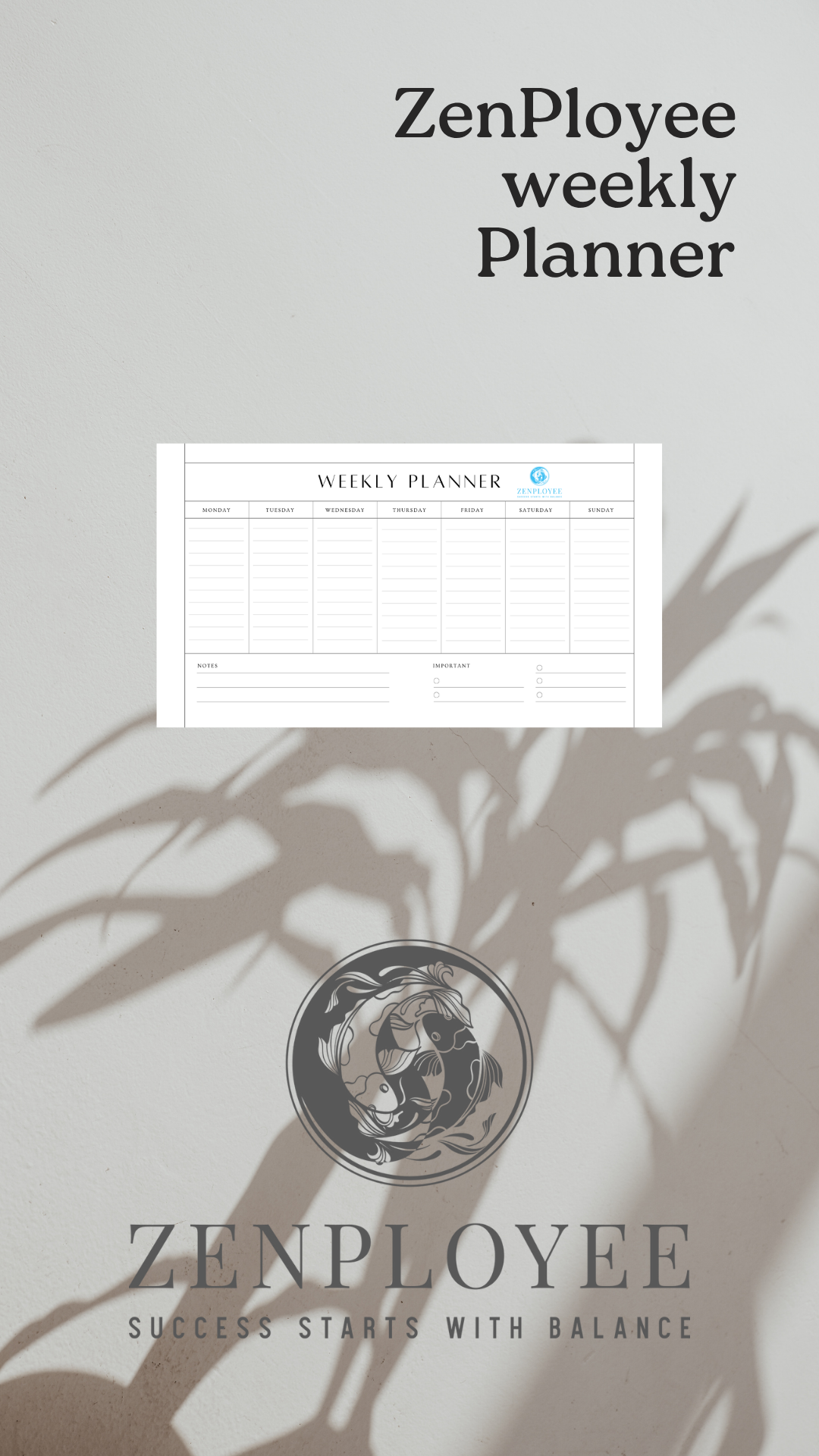 Zen Weekly Planner